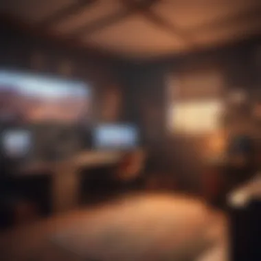 Optimized Gameplay Settings Gaming setup with Rec Room on monitor