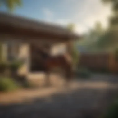 Virtual horse stable in the game