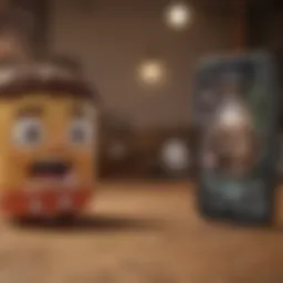 Creative representation of the Talking Friends app interface