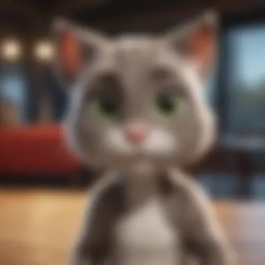 Engaging gameplay moment featuring Talking Tom's interactive features