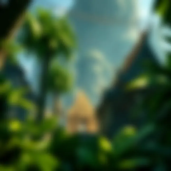 A breathtaking view of the lush Temple Run 3 environment showcasing its advanced graphics.