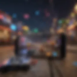 A vibrant scene showcasing the colorful world of mobile gaming.