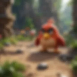 The original Angry Birds game interface showcasing gameplay mechanics