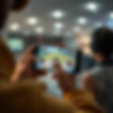 User Engagement in Mobile Gaming User engaging with a mobile game on a smartphone