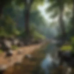 A vibrant virtual world created within Roblox, showcasing immersive environments and game mechanics.