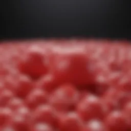 Vibrant red candies in Candy Crush