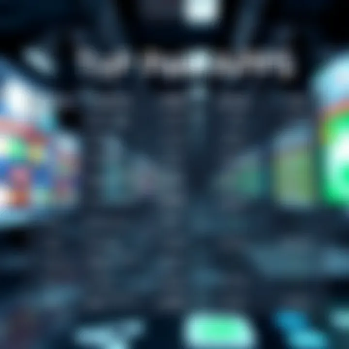 Features Comparison of Top Paid Apps A detailed comparison chart displaying features of premium mobile apps.