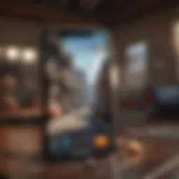 Visual representation of a popular mobile game interface