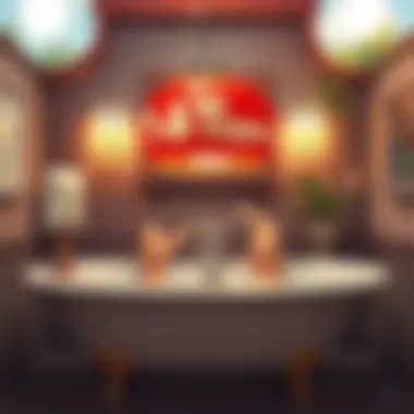 Illustration of Tub Tapper's unique design elements highlighting its artistic style.