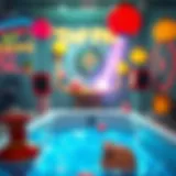 Vibrant Gameplay of Tub Tapper An engaging screenshot of Tub Tapper gameplay showcasing vibrant graphics.