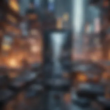 Innovative Game Development Landscape Abstract representation of mobile app game development