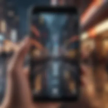 Emerging Trends in Mobile Advertising A futuristic graphic showing trends in mobile advertising