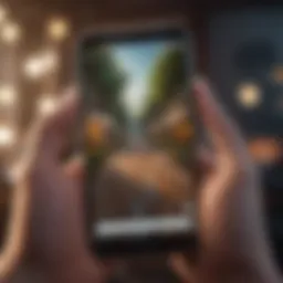 User interface of the Google Play Games App showcasing its sleek design and navigation features