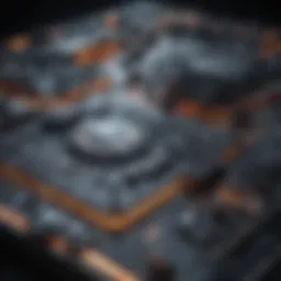 Strategic gaming board with futuristic design