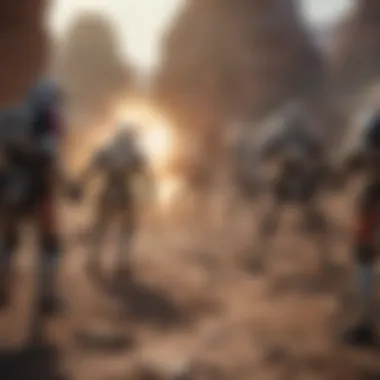 Galactic Showdown: Ground Skirmish Rebels and Imperials engaged in a climactic ground skirmish
