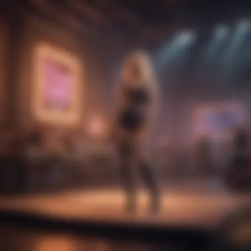 Digital Artwork of a Pop Star Game Setting