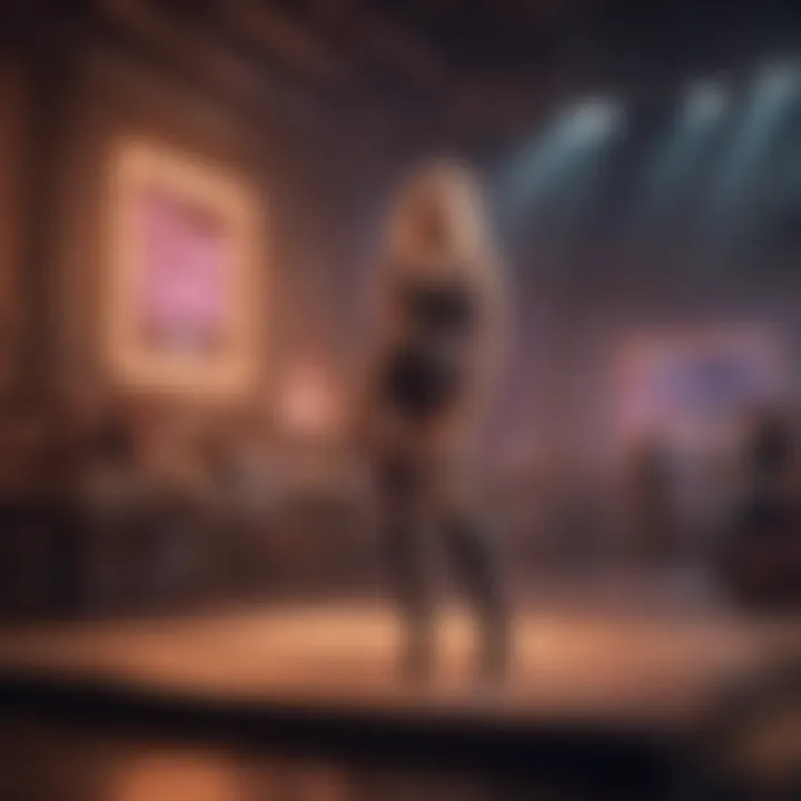 Digital Artwork of a Pop Star Game Setting