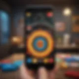 Vibrant and Colorful Uno Phone App Game Interface