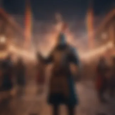 Colorful Celebrations in the Empire's Courtyard Vibrant Festivities in the Courtyard of the Four Kingdoms Empire