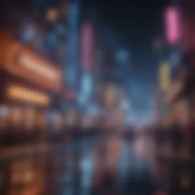 A bustling virtual metropolis with vibrant nightlife