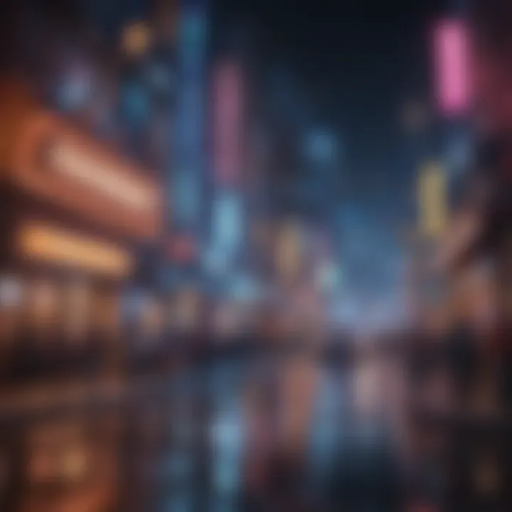 A bustling virtual metropolis with vibrant nightlife