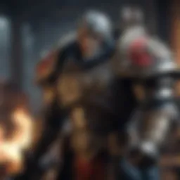 Artistic representation of Warhammer mobile game characters