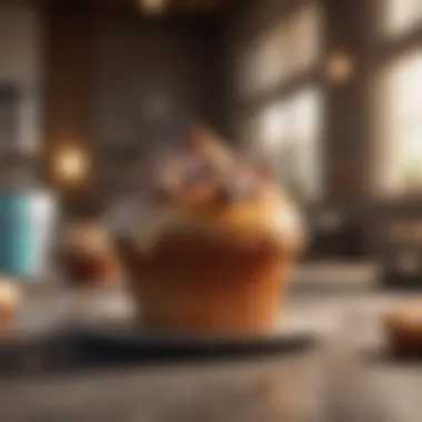 Whimsical Muffin Game Environment Illustration of a whimsical muffin-themed game environment